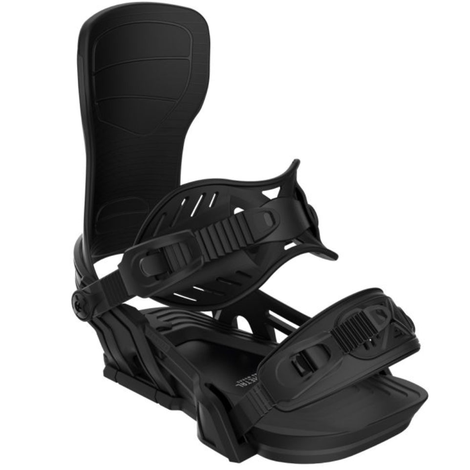 The Bent Metal Transfer Men's Snowboard Bindings 2025 in Black Front