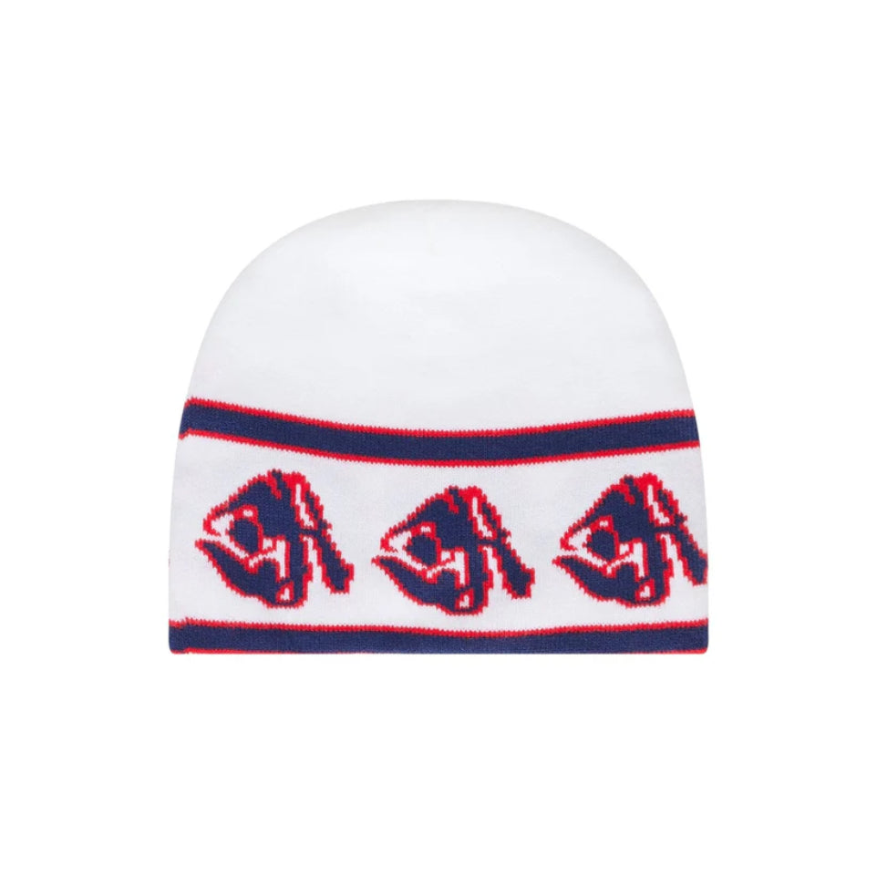The Dialrange DR Logo Beanie 2025 in White