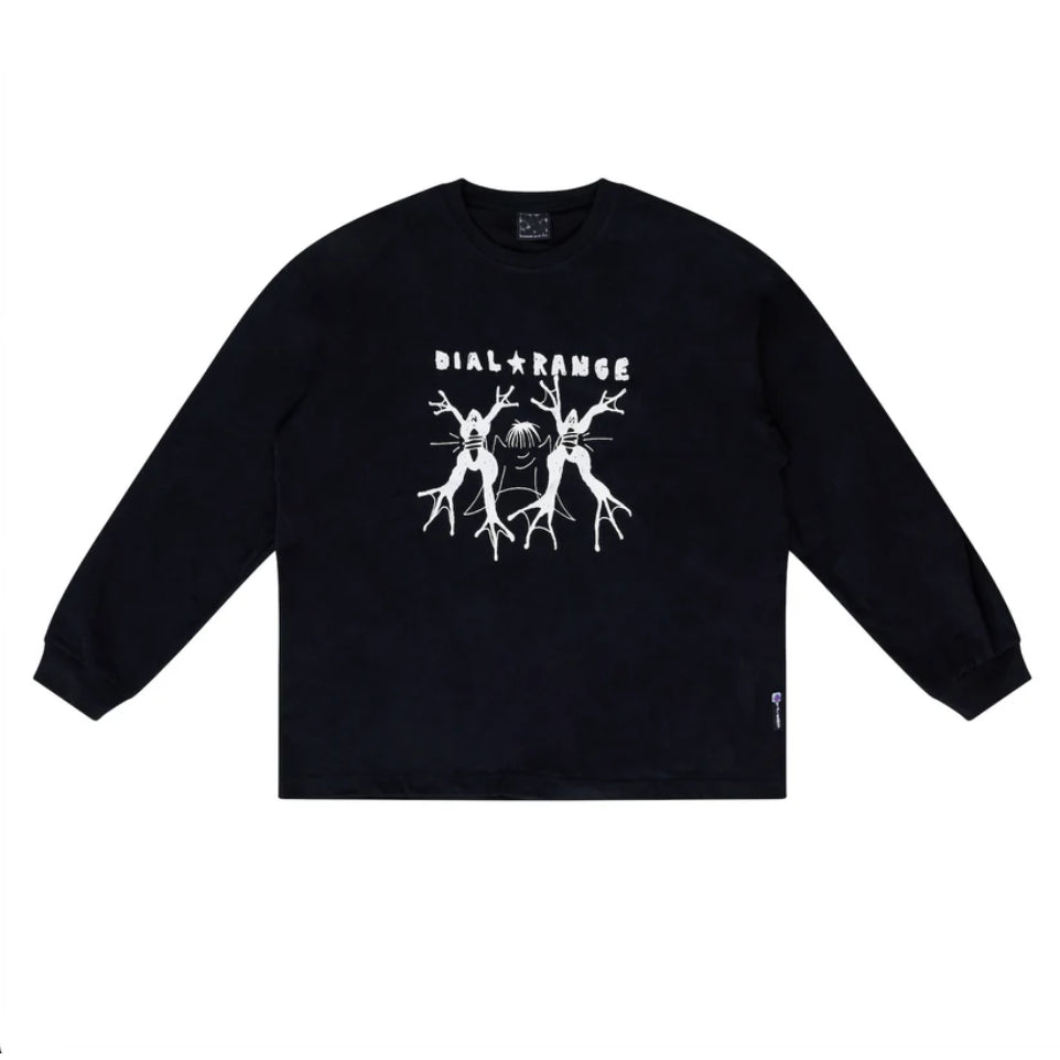 The Dialrange Frog Long Sleeve Men's T-Shirt 2025 in Black