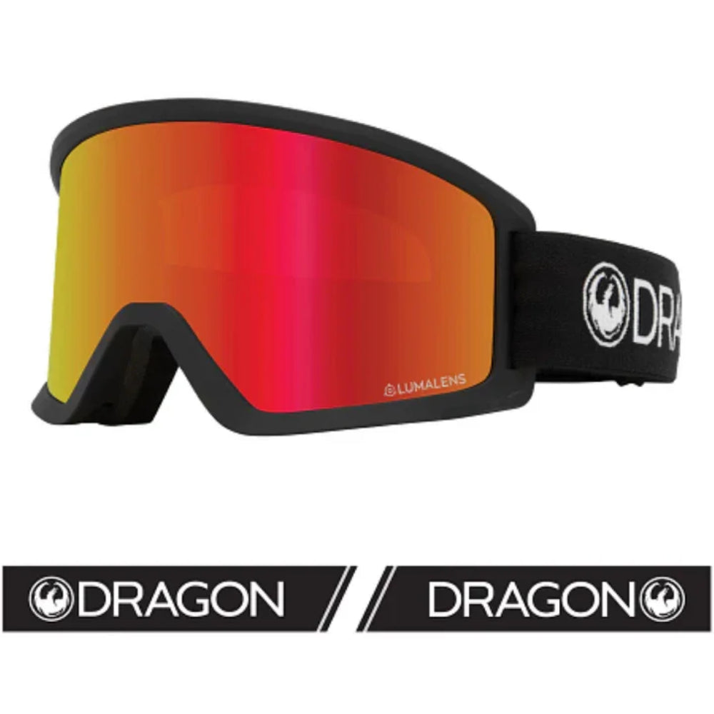 The Dragon DXT OTG Goggles 2023 in Black Goggle Lumalens Red Ion