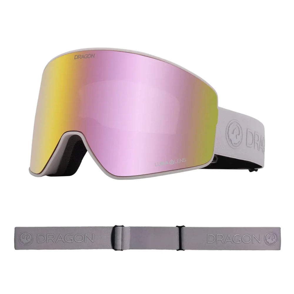 The Dragon PXV2 Goggles 2023 in Lilac Goggle Lumalens Pink Ion & Lumalens Dark Smoke
