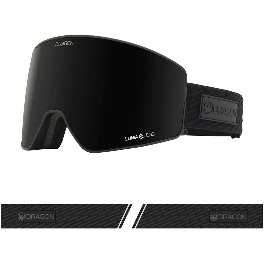 The Dragon PXV2 Goggles 2023 in Midnight Goggle Lumalens Midnight & Lumalens Violet