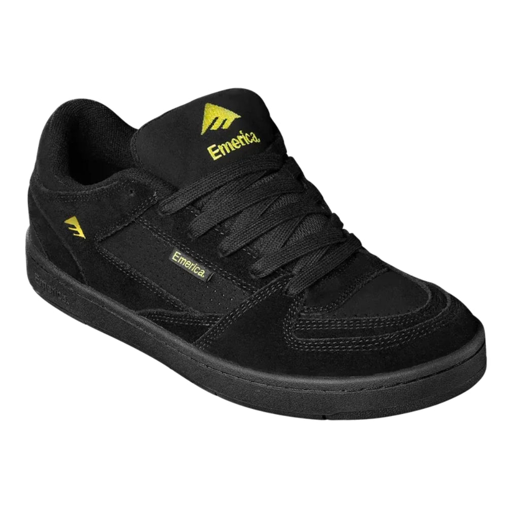 The Emerica Mute Shoes 2025 in Black Yellow Black