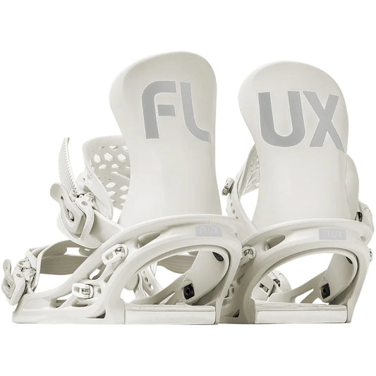The Flux TT Snowboard Bindings 2025 in Off White