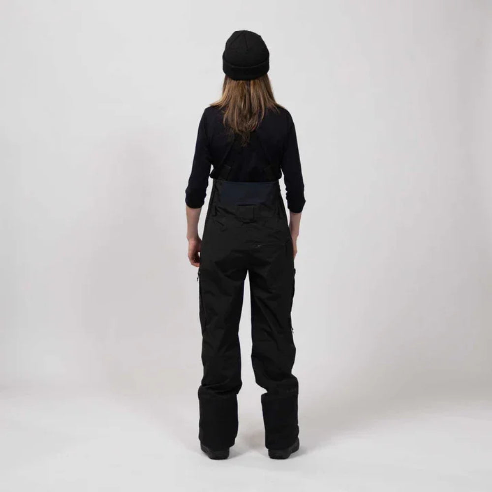 The Jones MTN Surf Recycled Women's Bib Overall 2024 in Stealth Black 2
