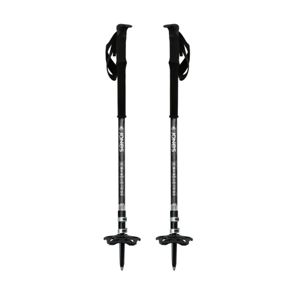 The Jones Talon Pro Splitboarding Poles 2023 in Black