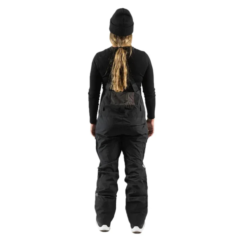 The Jones Women's Mountain Surf Bib Pants 2023 in Black 2