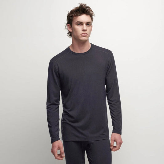 The Le Bent Core Midweight Mens Thermal Crew 2023 in Dark Cloud 1