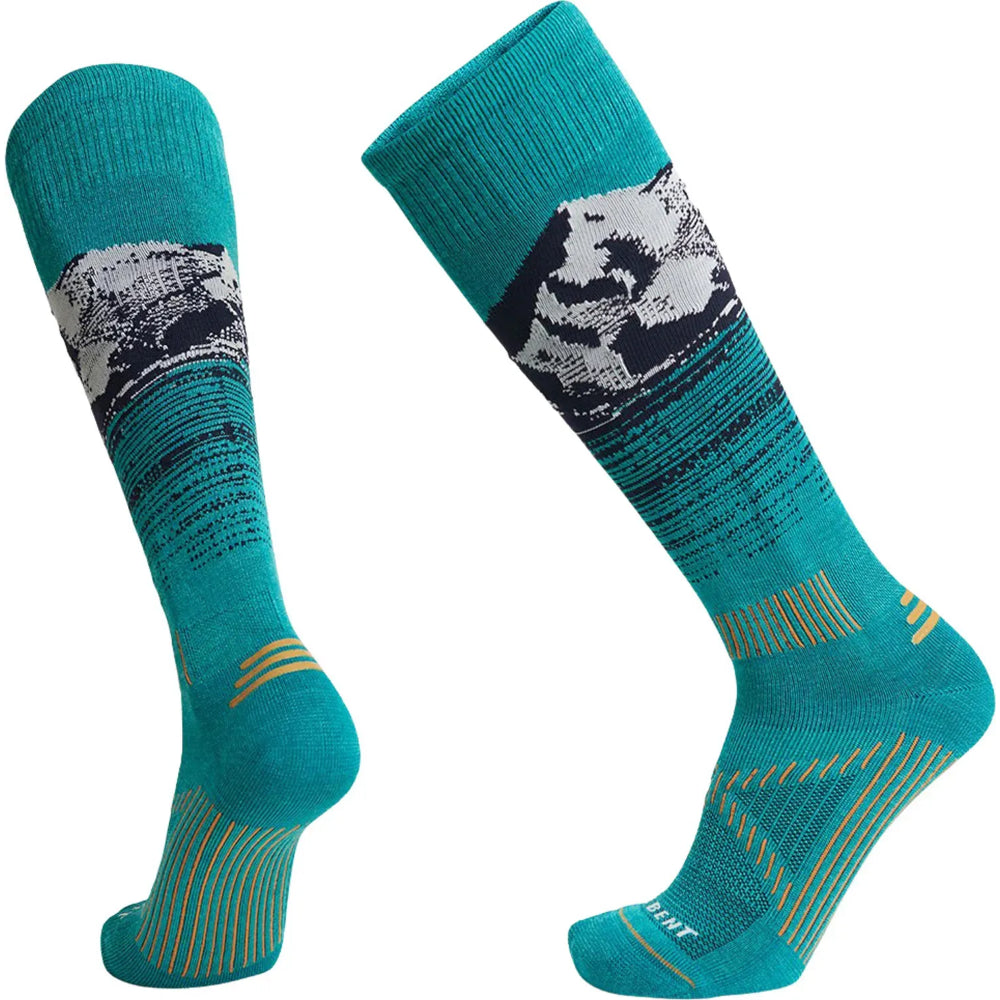 The Le Bent Elyse Saugstad Pro Series Targeted Cushion Snow Sock 2023 in Teal