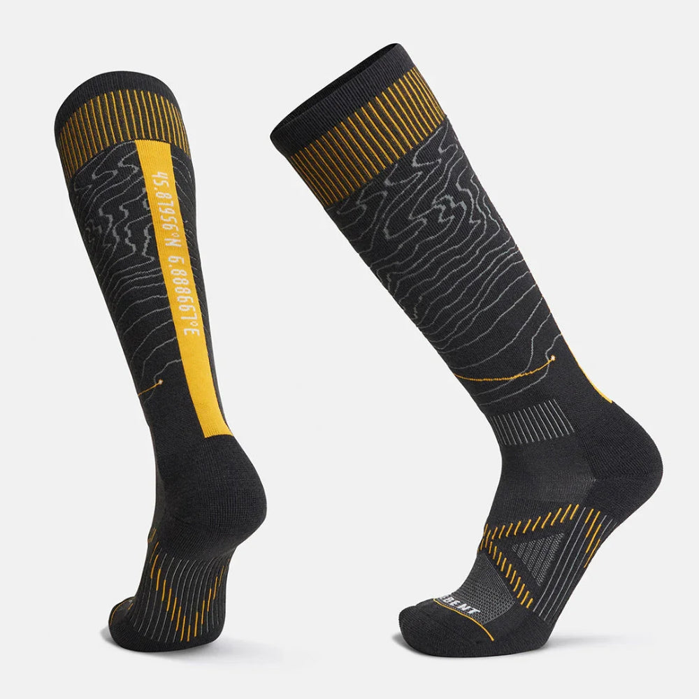 The Le Bent Xavier De Le Rue Pro Series Full Cushion Snow Socks 2023 in Black