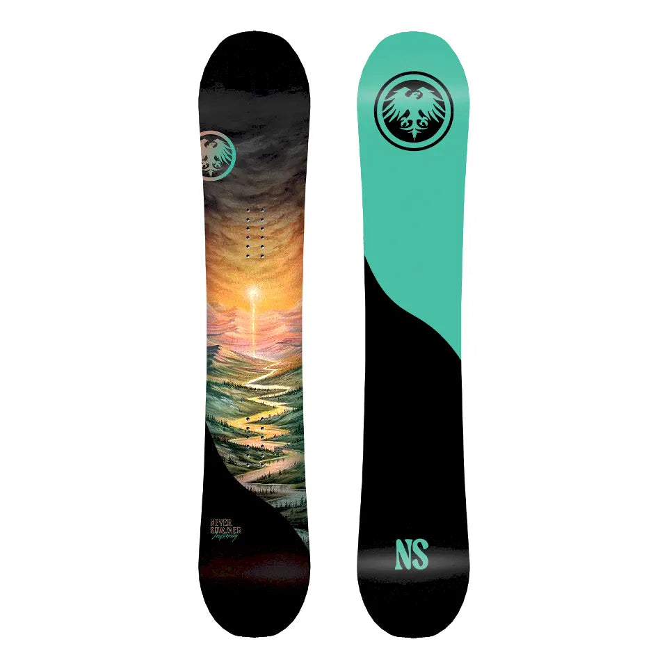 The Never Summer Infinity Women's Snowboard 2027 in Green