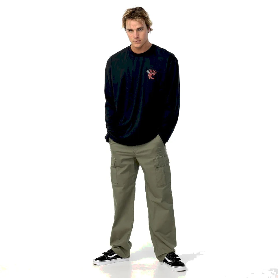 The O'Neill Spike Reissue Long Sleeve Men's T-Shirt in Black