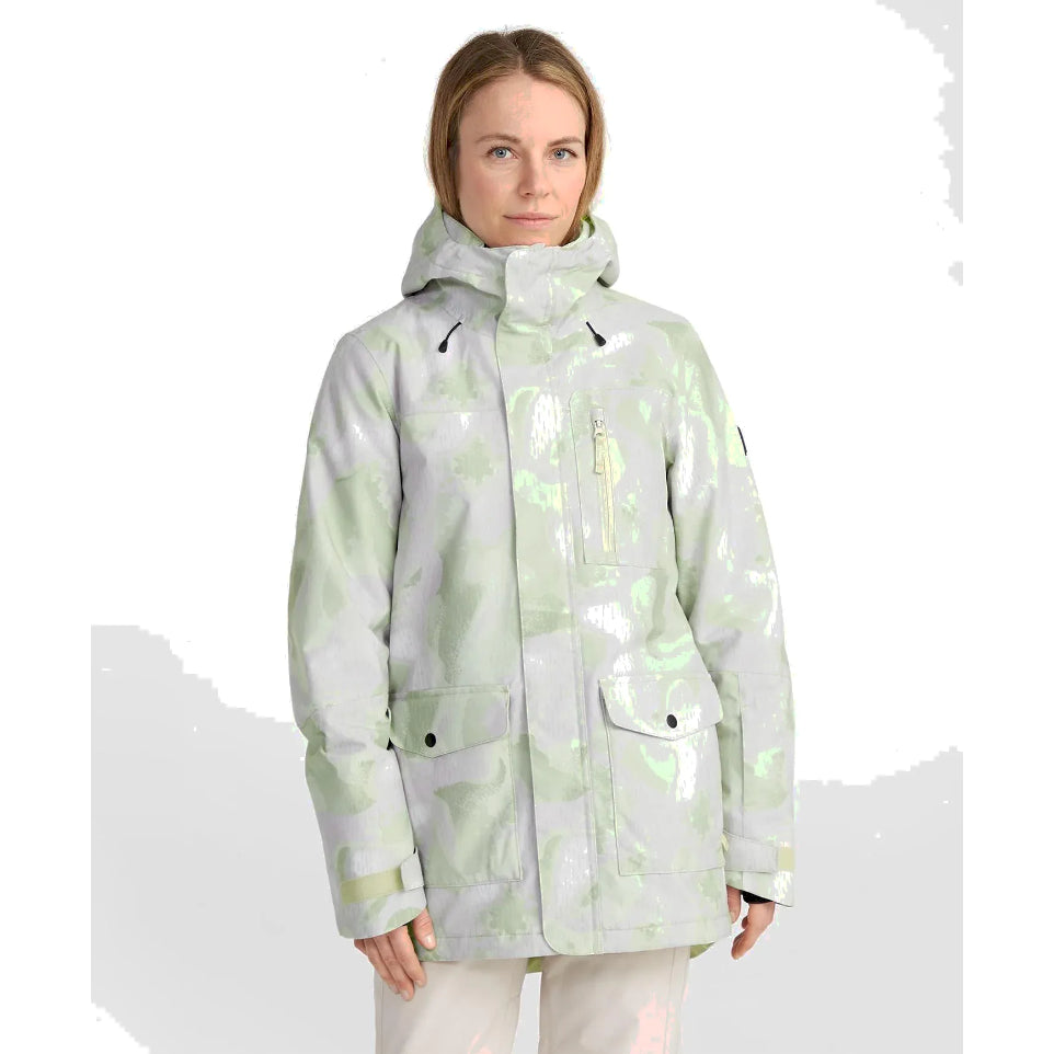 The O'Neill Utility Hybrid Women's Jacket 2025 in Green Day Camo