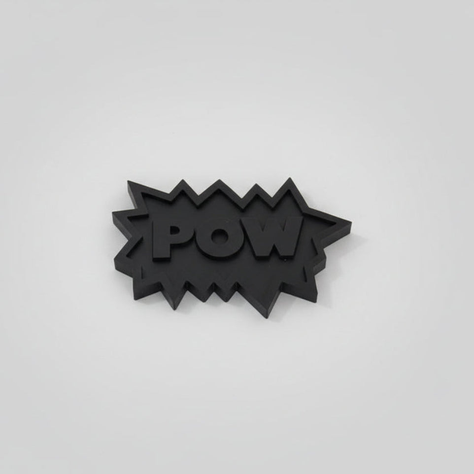 The POW LOGO Stomp Pad in Black