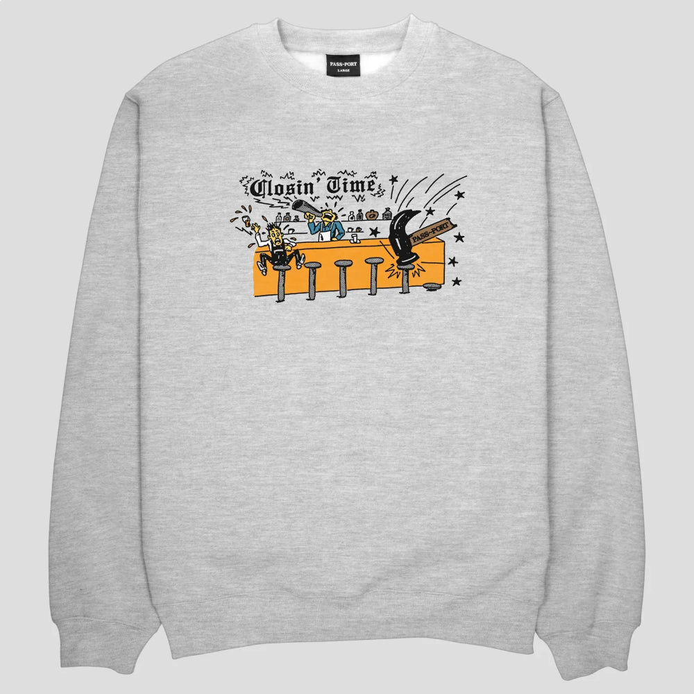 The Passport Closin' Time Men's Sweater in Ash