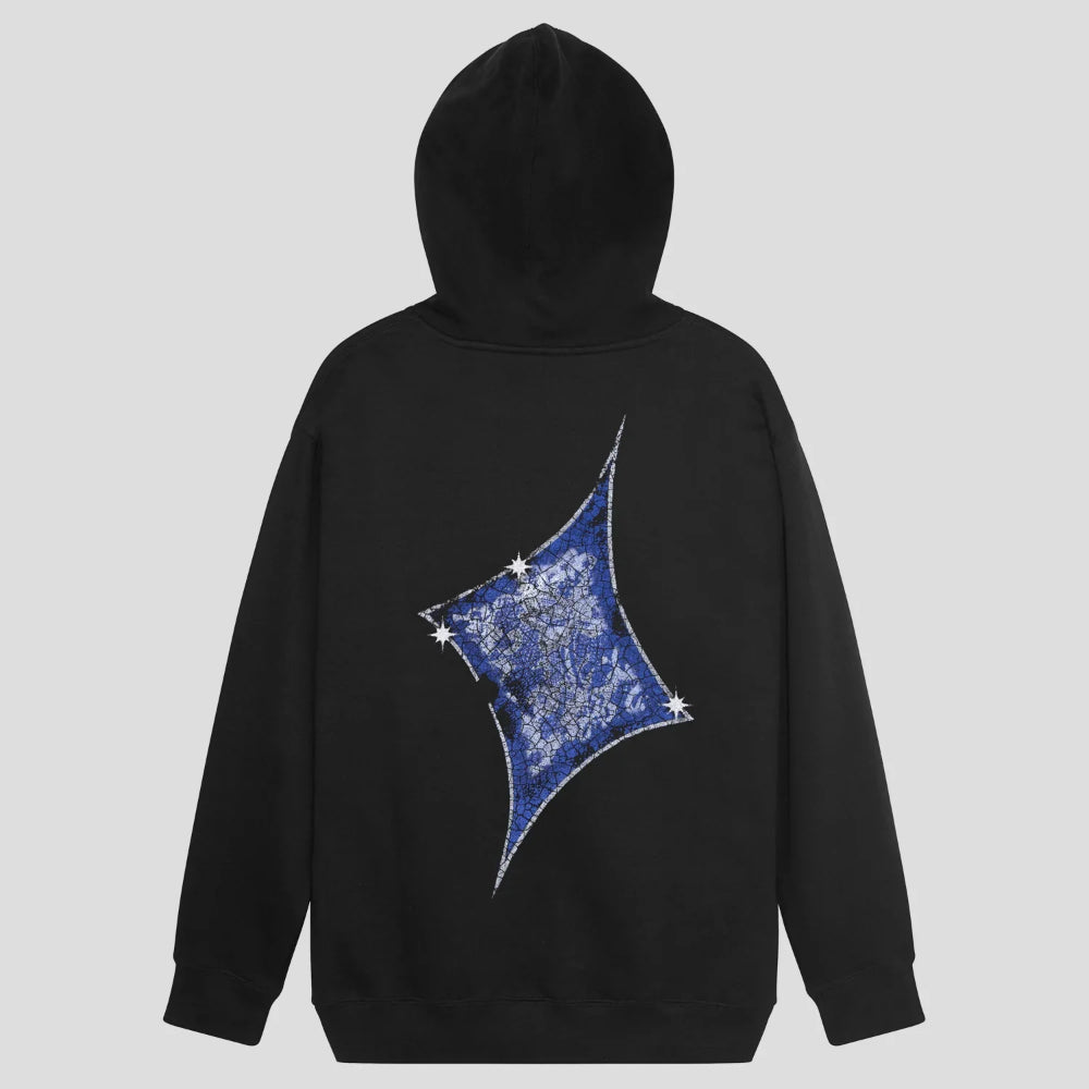 The Passport Glint Zip Men's Hoodie in Black 2
