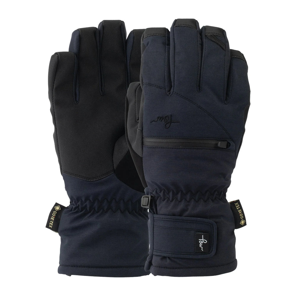 The Pow Cascadia GTX Women's Short Gloves 2024 in Black