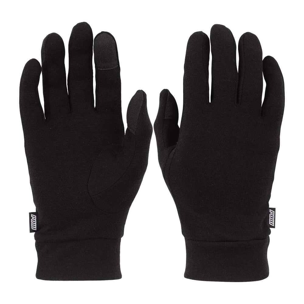 The Pow Merino Liner Kid's Gloves 2023 in Black