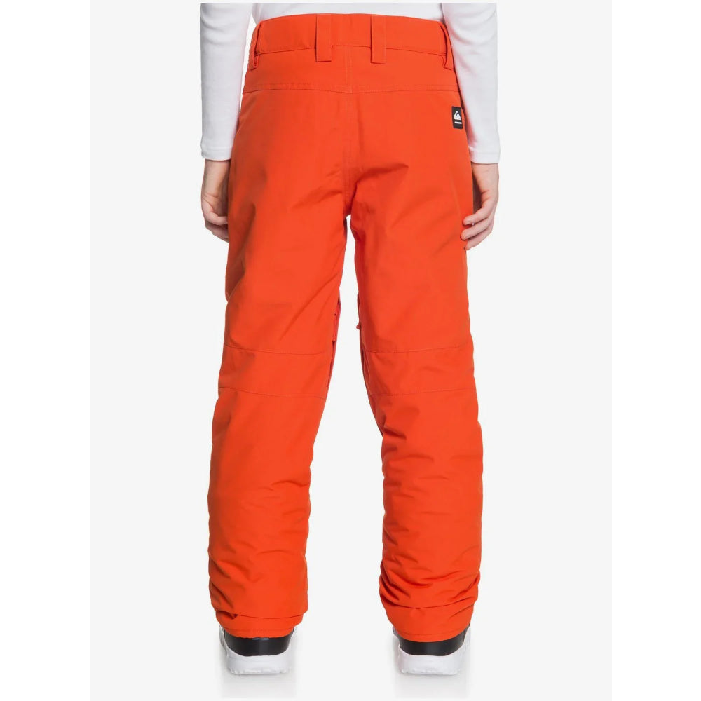 The Quiksilver Estate Kids Snow Pants 2023 in Pureed Pumpkin 2
