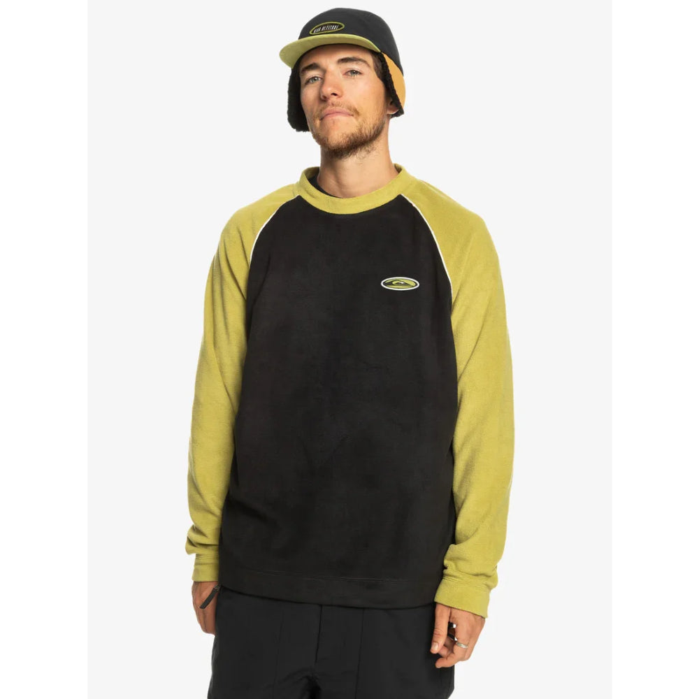 The Quiksilver Flame On Men's Fleece 2024 in Green Olive 1