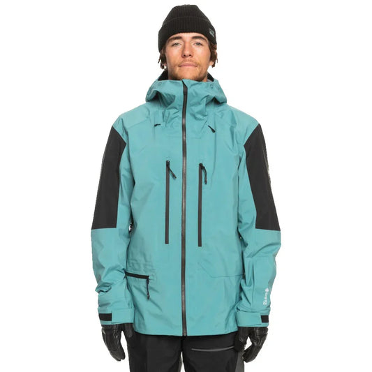 The Quiksilver HLPro Rice 3L Gore-Tex Men's Jacket 2024 in Brittany Blue 1