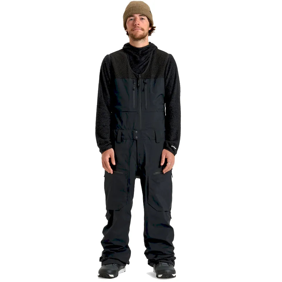 The Quiksilver Highline Pro 3L Gore-Tex Men's Snow Bib 2026 in True Black