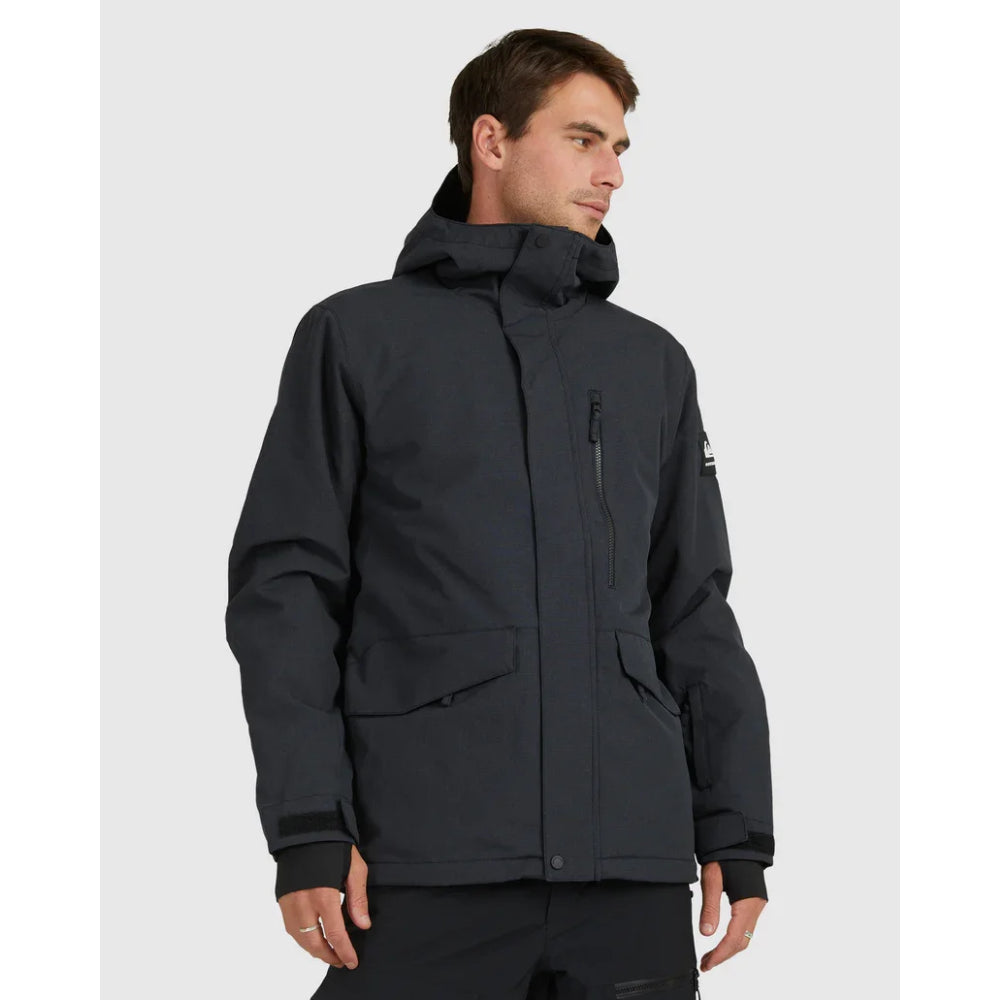 The Quiksilver Mission Solid Men's Jacket 2024 in True Black 1