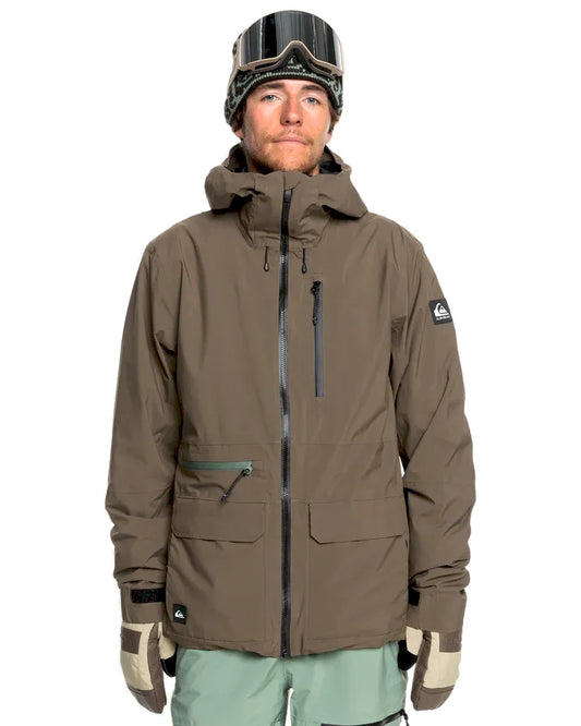 The Quiksilver Quest Stretch 20K Men's Jacket 2025 in Canteen
