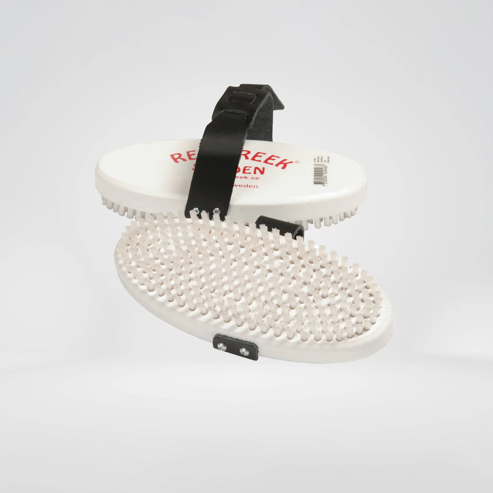 The Red Creek Oval Racing Silver Nylon Hand Brush