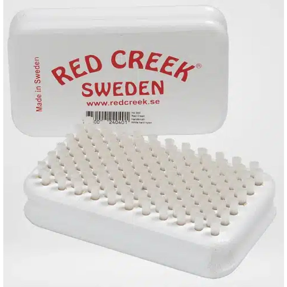 The Red Creek Rectangle Stiff White Nylon Hand Brush