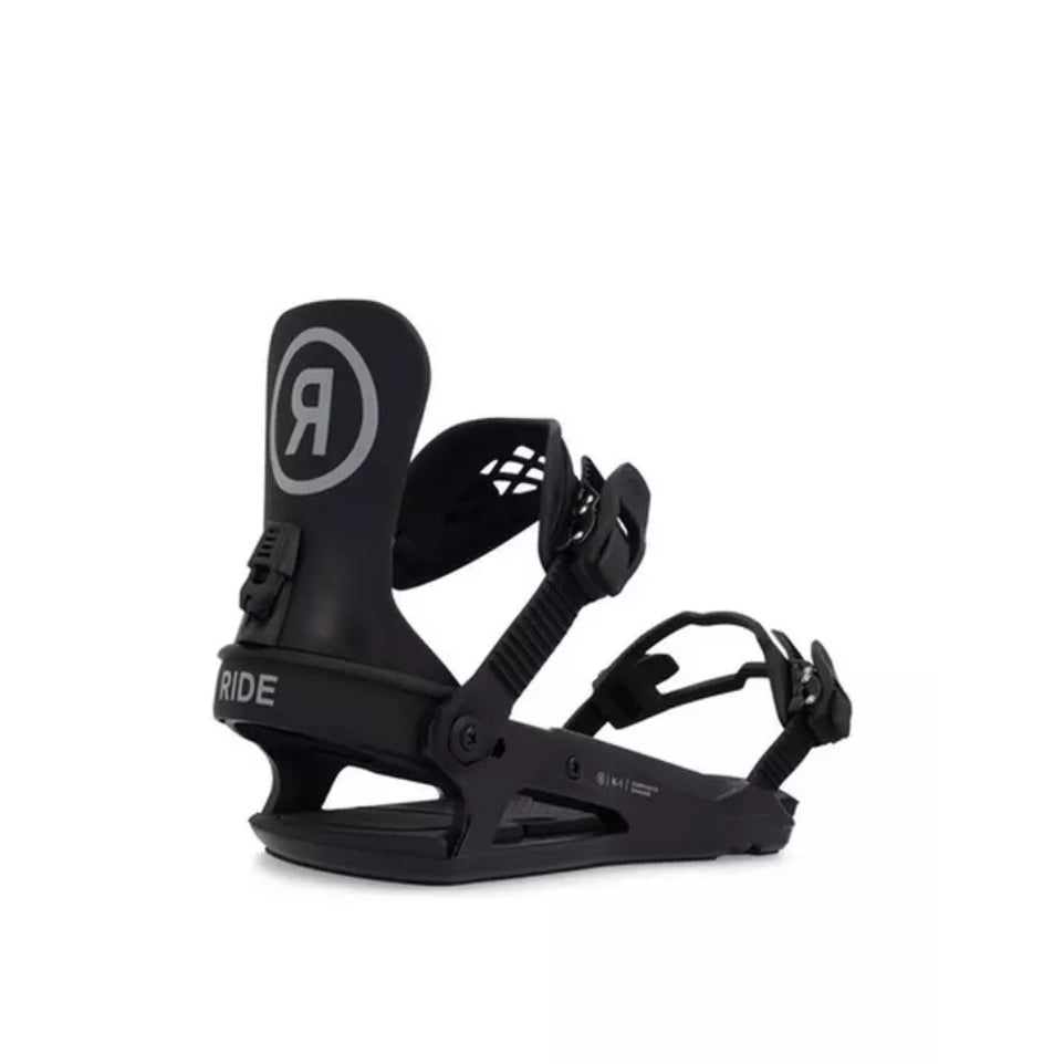 The Ride K-1 Junior Snowboard Bindings 2025 in Black