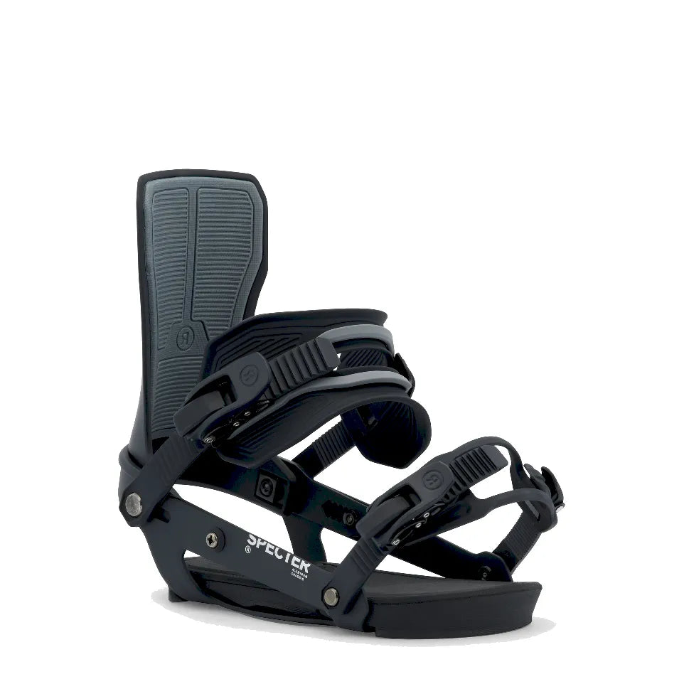 The Ride Specter Men's Snowboard Bindings 2026 in Black front