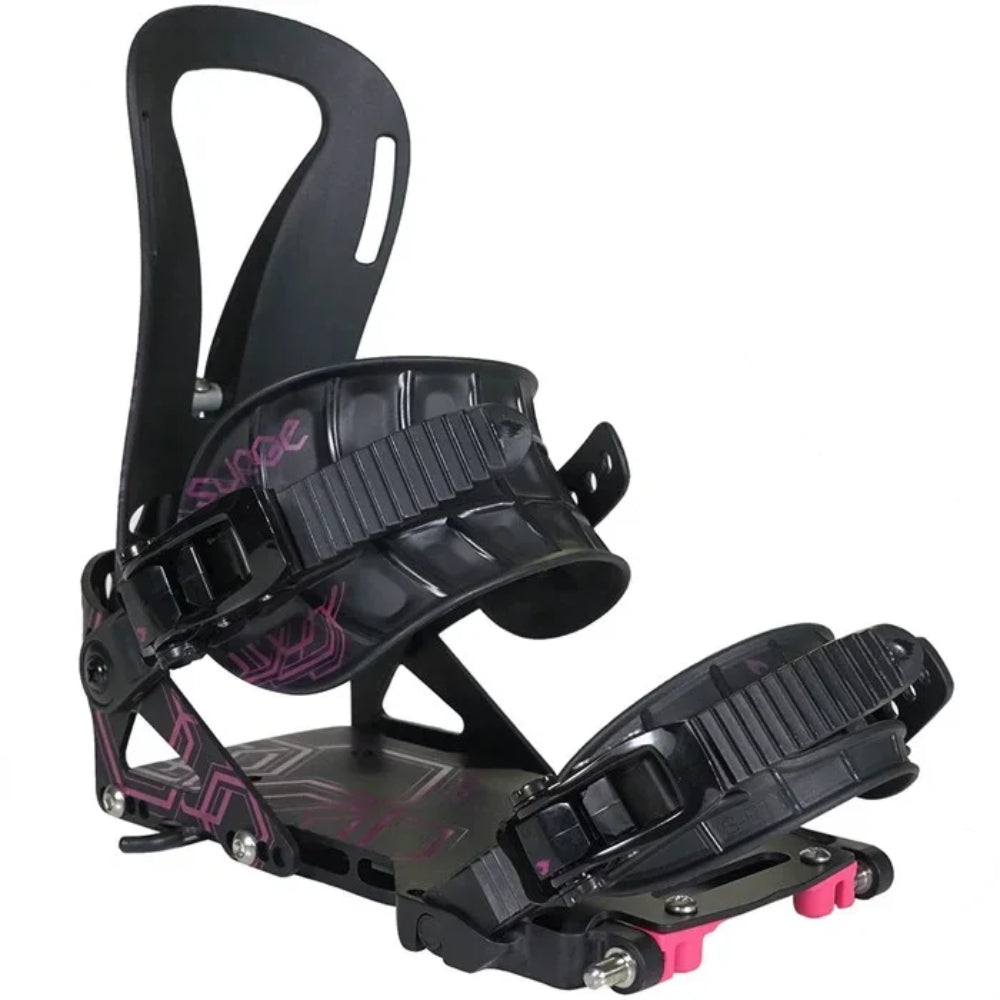 The Spark Surge Womens Splitboard Bindings 2022 in Black Pink 1
