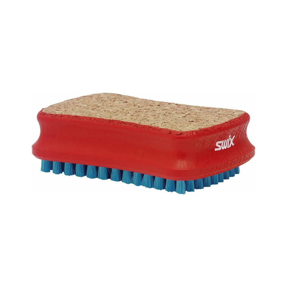 The Swix Combi Cork & Blue Nylon Polish Brush