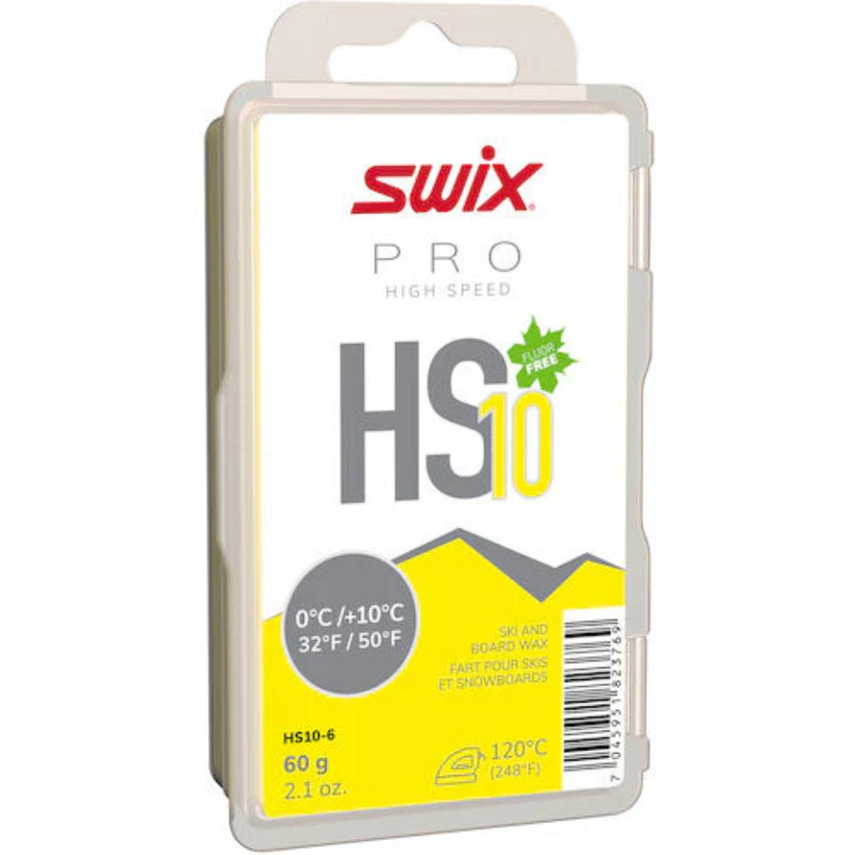The Swix HS-10 Yellow Flouro Free Glidewax 60g