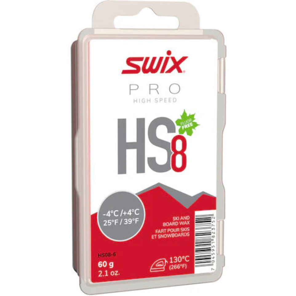 The Swix HS-8 Red Flouro Free Glidewax 60g