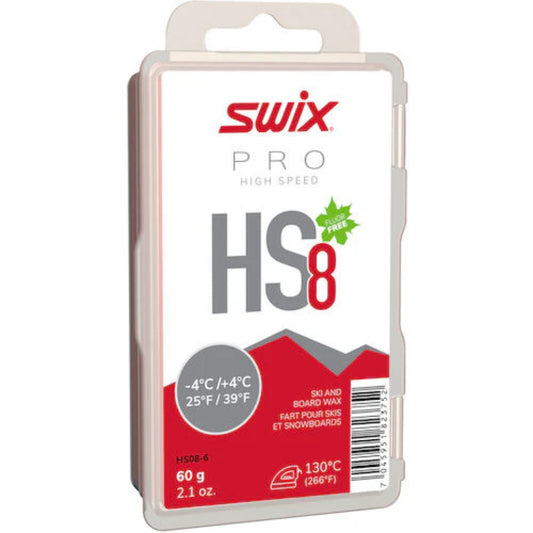 The Swix HS-8 Red Flouro Free Glidewax 60g