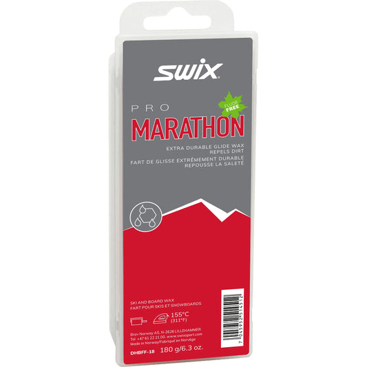 The Swix Marathon Black Flouro Free Glidewax 180g
