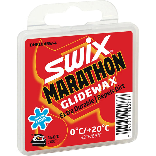 The Swix Marathon Black High Flouro Glide Wax 40g