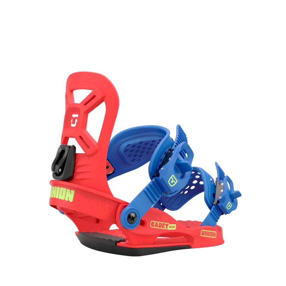 The Union Cadet Mini Kid's Snowboard Binding 2025 in Red
