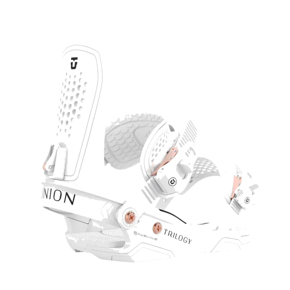 The Union Trilogy Women's Snowboard Bindings 2025 in White