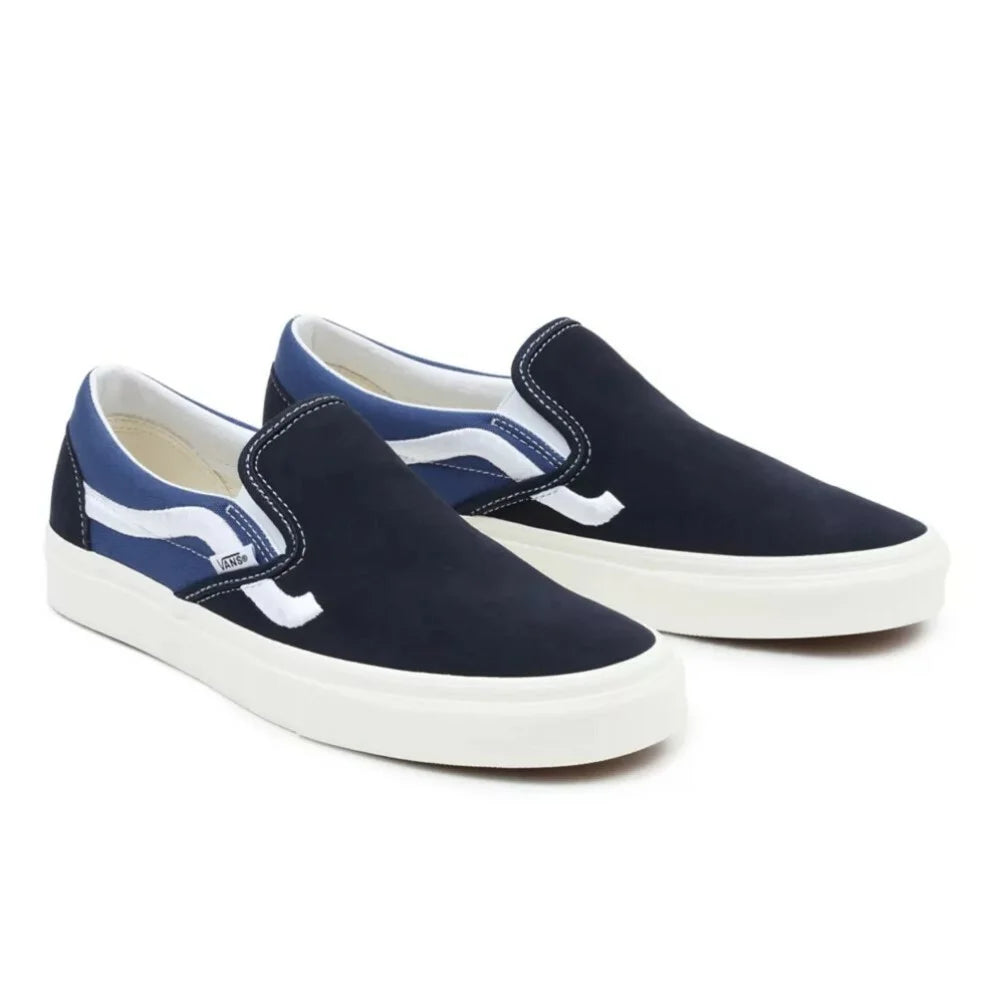 The Vans Classic Slip On Sidestripe Skate Shoe 2022 in Navy