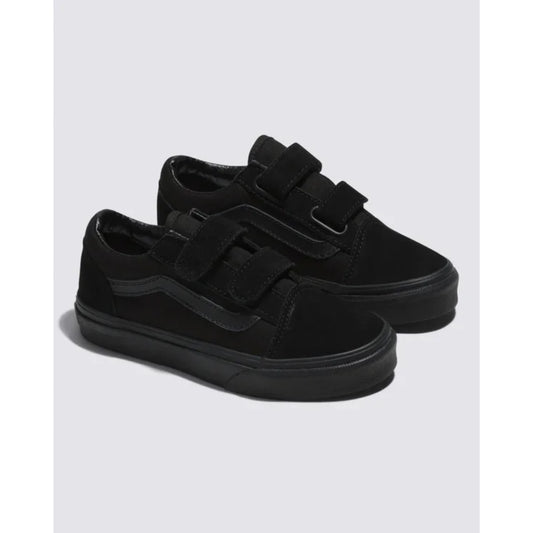 The Vans Old Skool V Kid's Shoes 2023 in Black Black