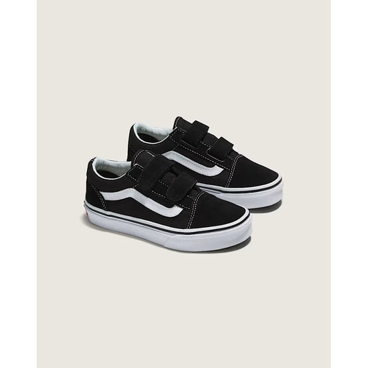 The Vans Old Skool V Kid's Skate Shoes 2021 in Black White