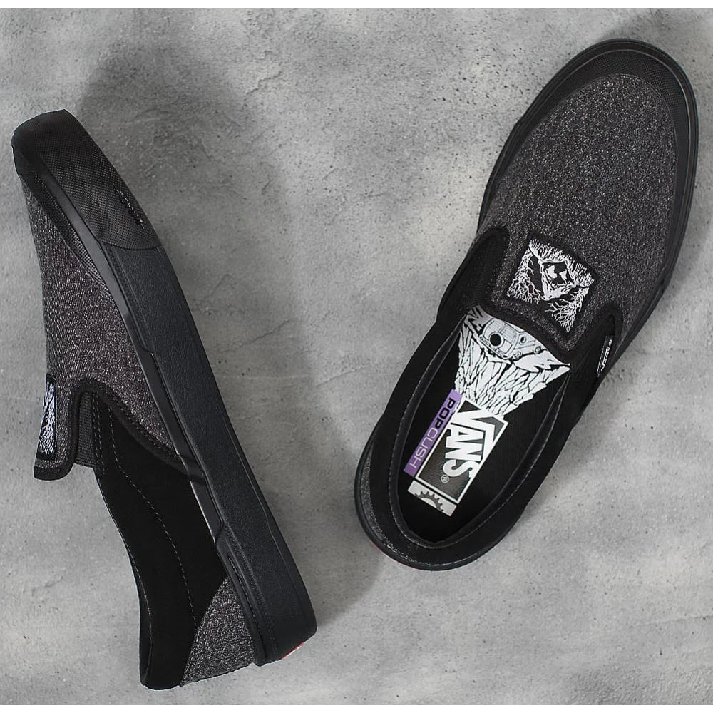 The Vans Slip On Fast & Loose BMX Shoes 2022 in Black 2