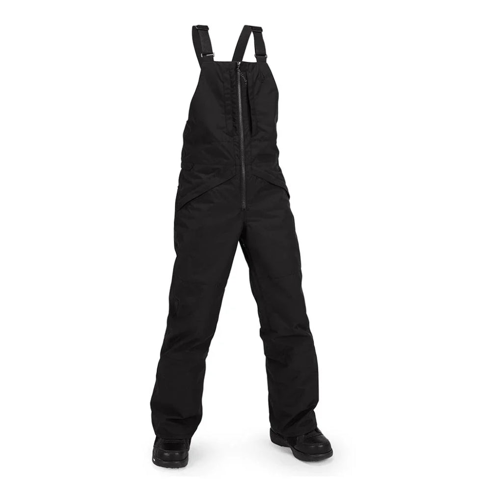 The Volcom Barkley Insulated Kid's Bib Overall 2024 in Black 1