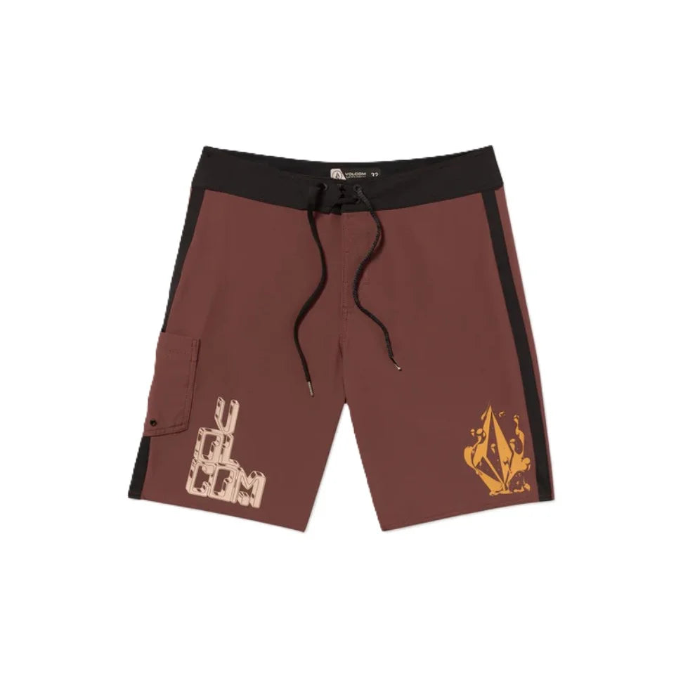 The Volcom Callum Rooney Mod 20 Men's Boardshorts in Pepper Red