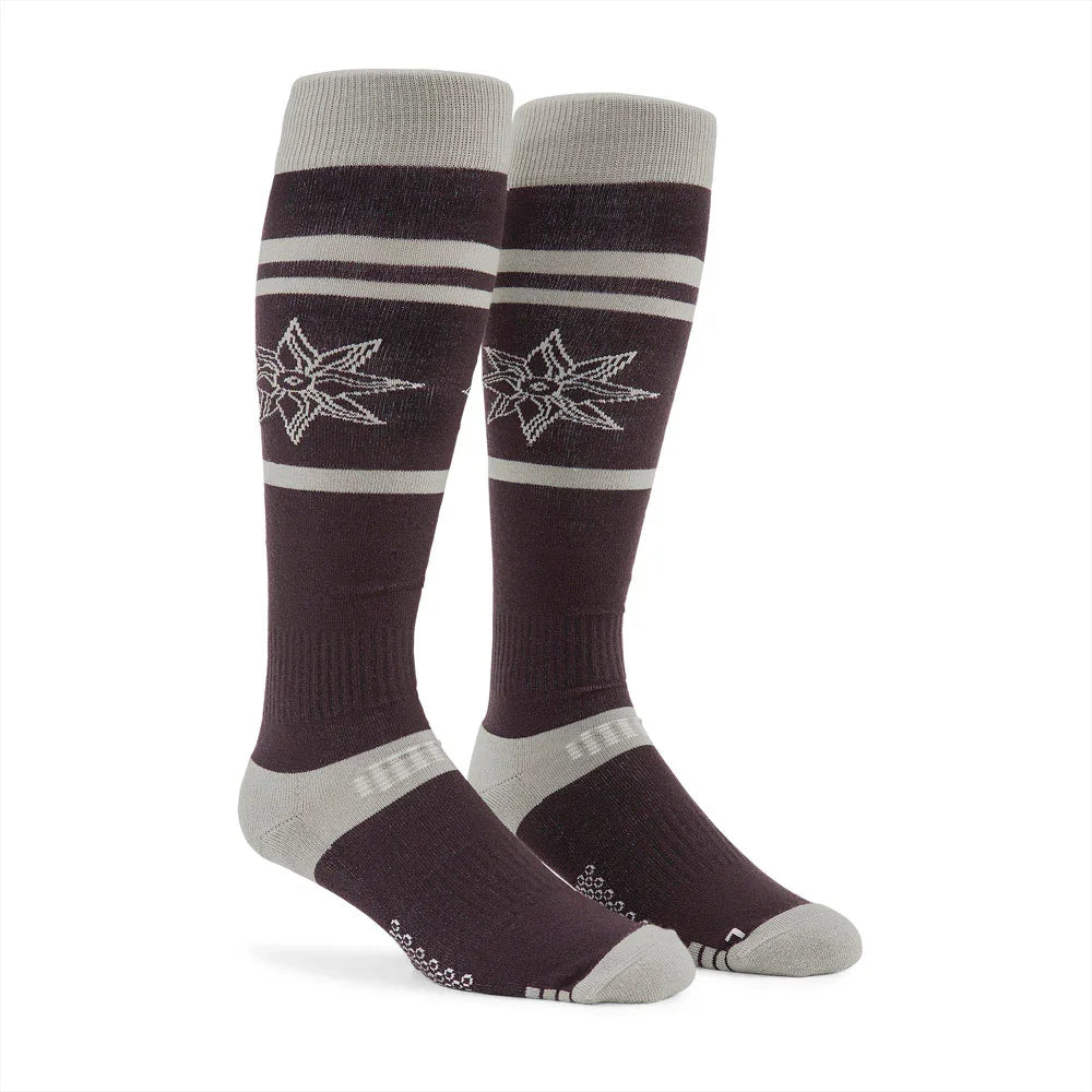 The Volcom Cave Men's Socks 2024 in Maroon