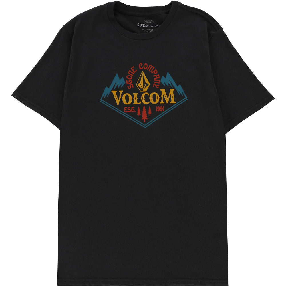 The Volcom Crested Tech T-Shirt 2023 in Black