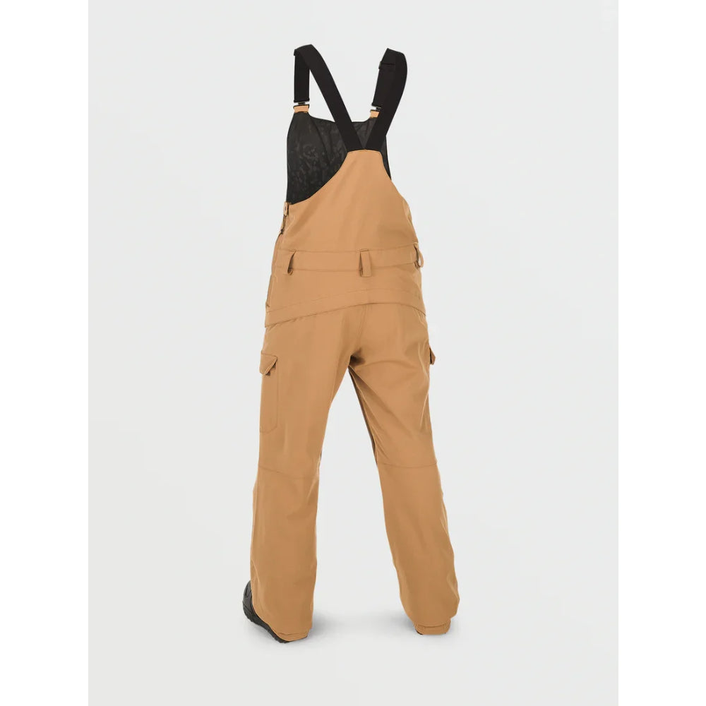 The Volcom Creston 3D Stretch Women's Bib Overall 2023 in Caramel 2